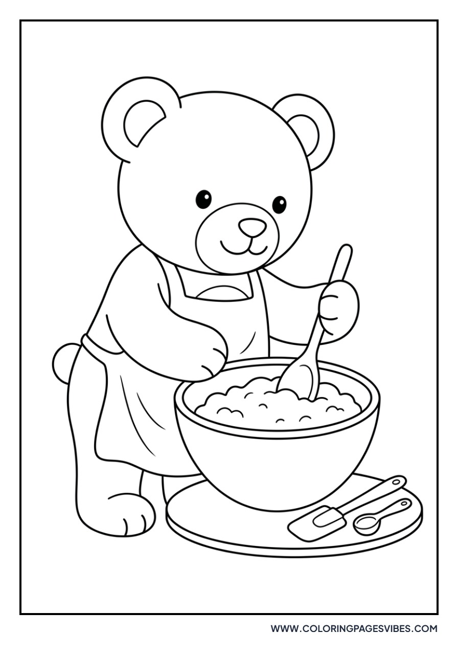 Chef Bear Baking