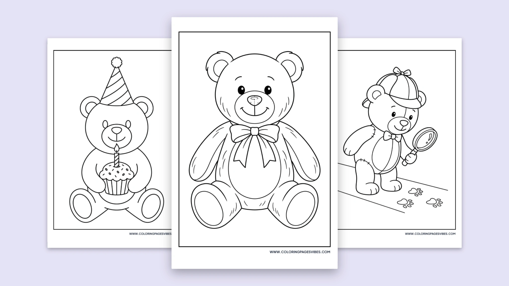 53+ Free Teddy Bear Coloring Pages (Printable PDFs)