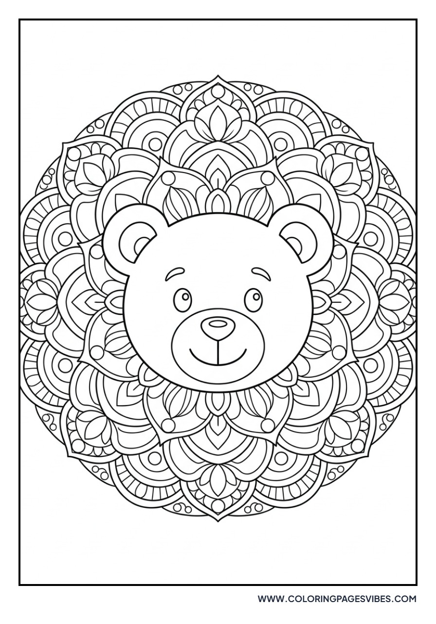 Mandala Teddy Bear