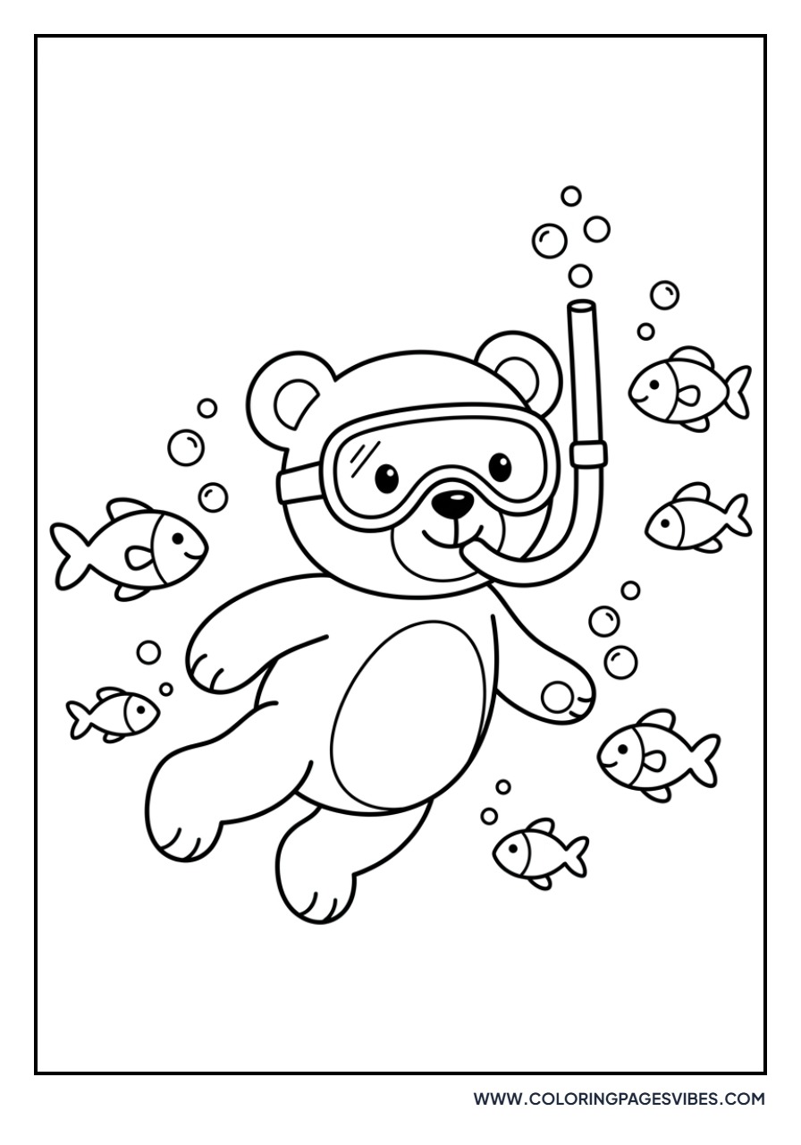 Scuba Diving Teddy Bear