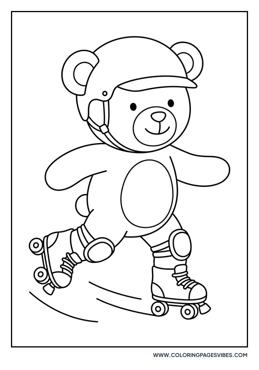 Skating Teddy Bear