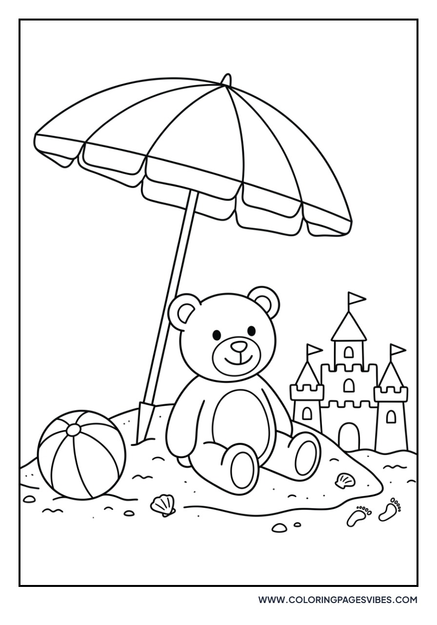 Teddy Bear at the Beach