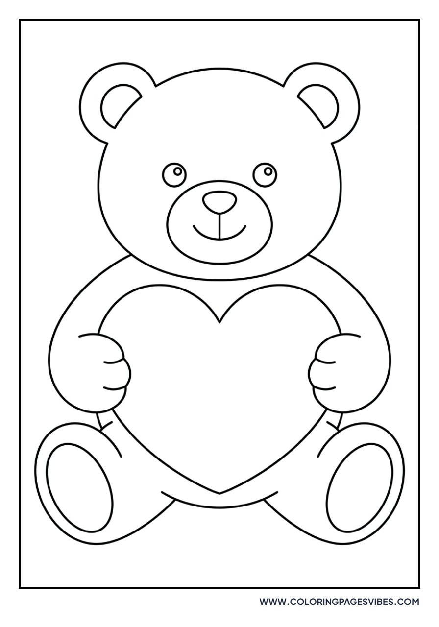 Teddy Bear Holding Heart