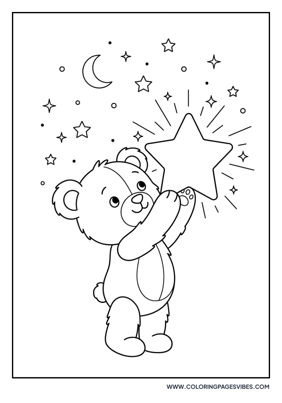 Teddy Bear Holding Star