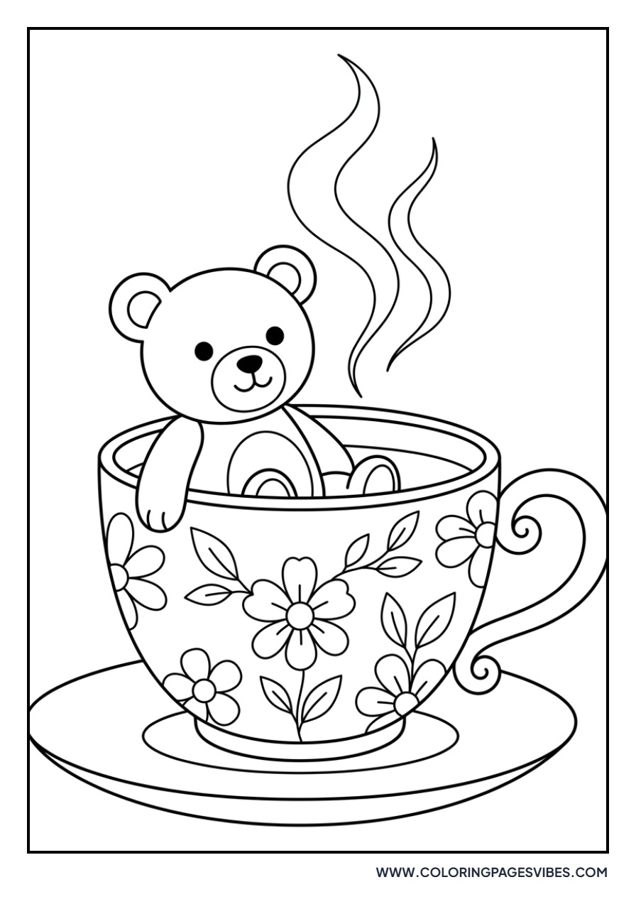 Teddy Bear in Tea Cup