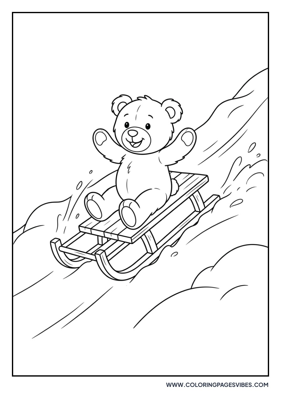 Teddy Bear on Sled