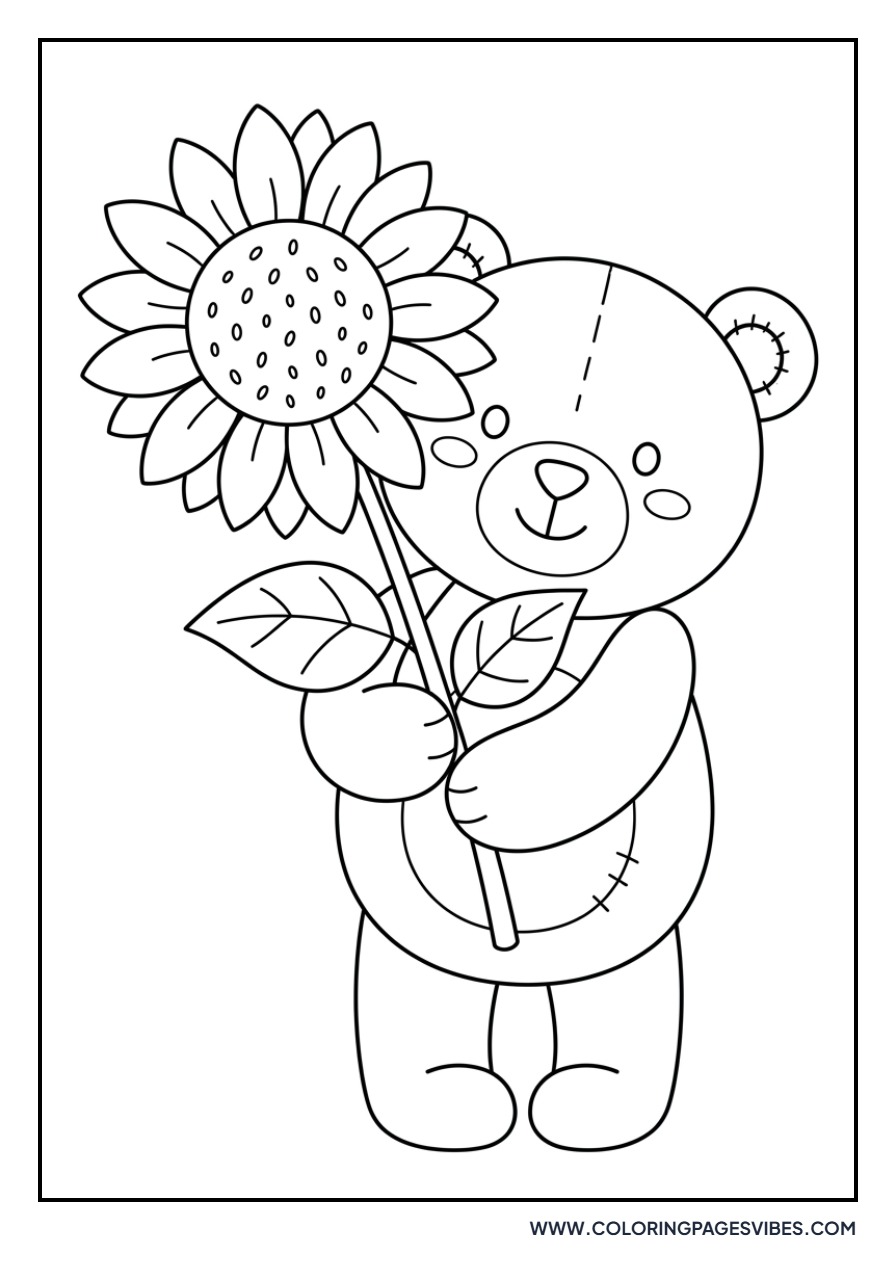 Teddy Bear with Flower