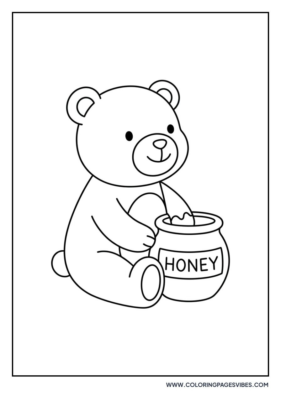 Teddy Bear with Honey Pot
