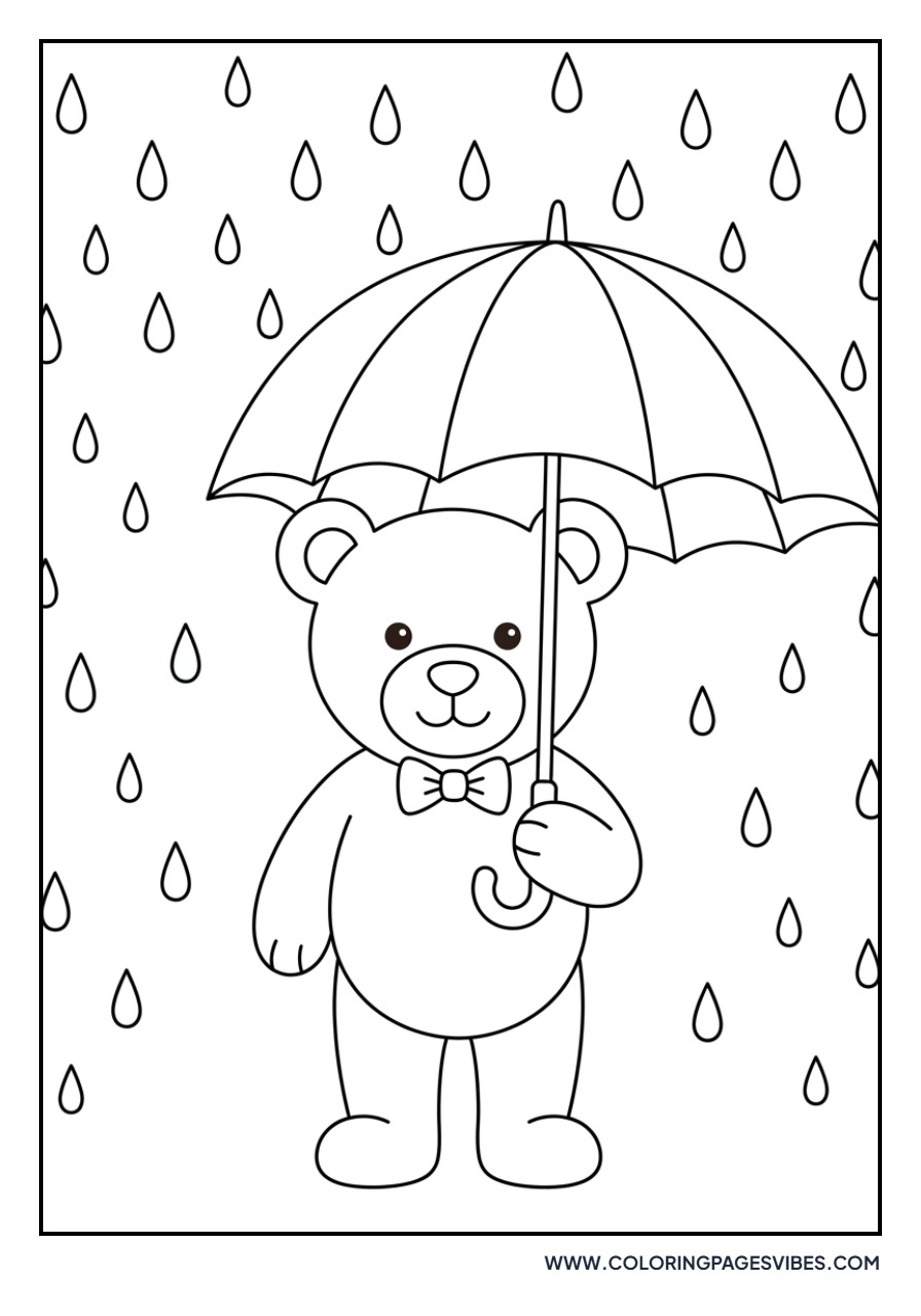 Teddy Bear with Umbrella