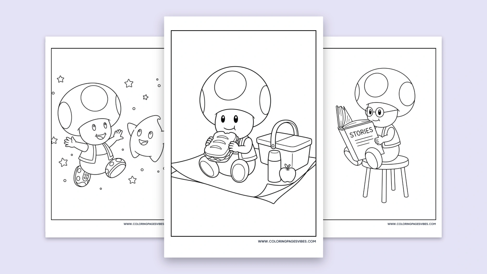 55+ Free Toad Coloring Pages (Printable Mario PDF)