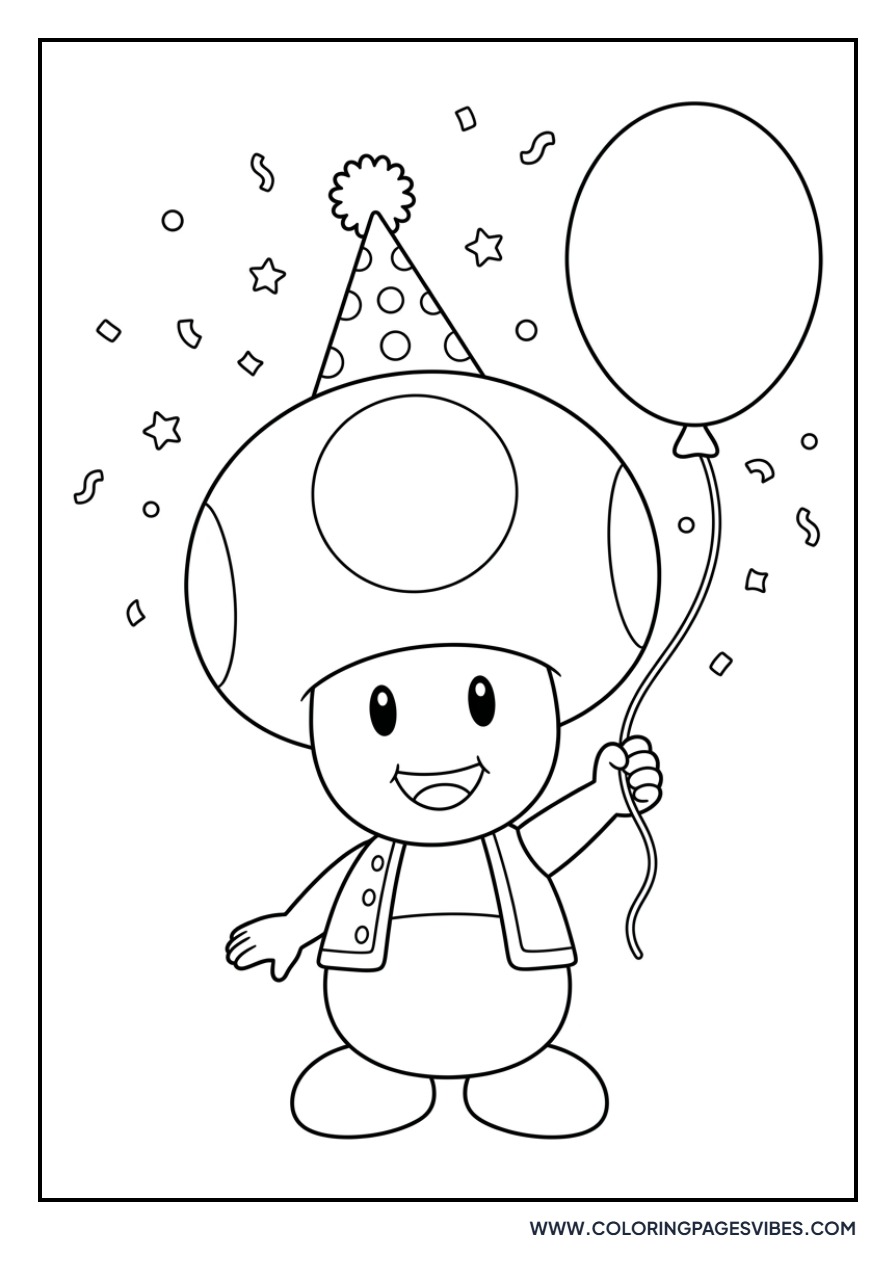 Toad at a Birthday Party