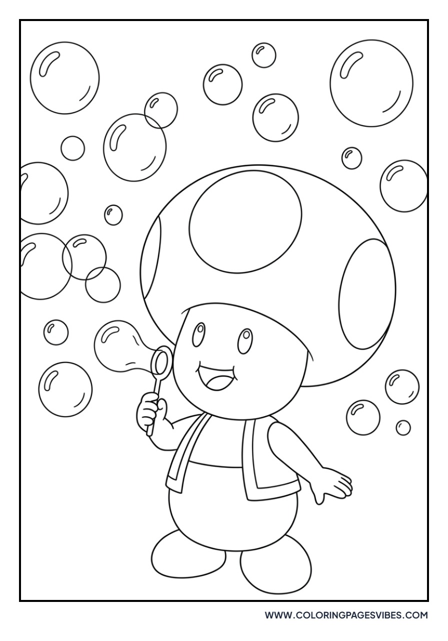 Toad Blowing Bubbles
