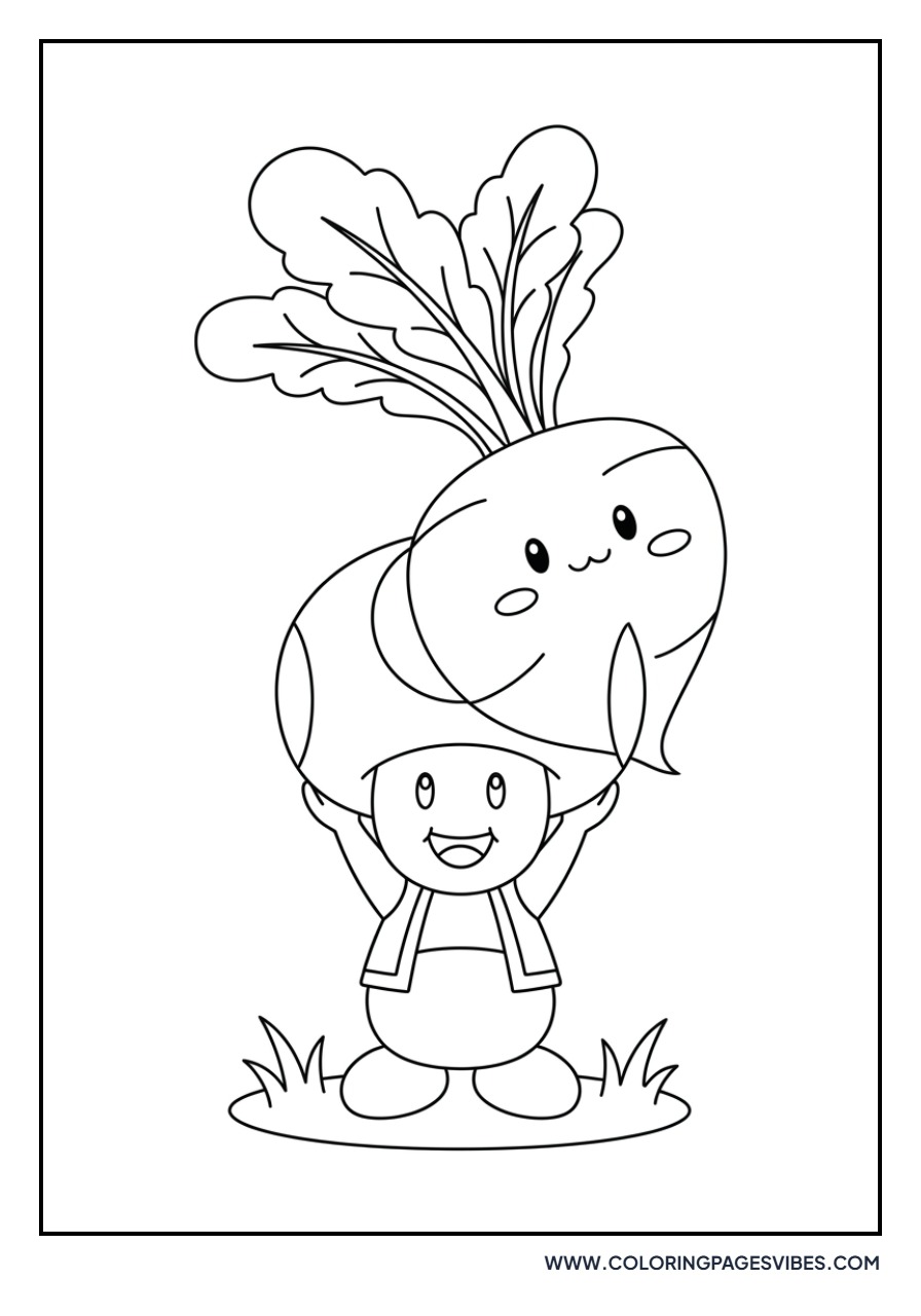Toad Carrying a Giant Turnip