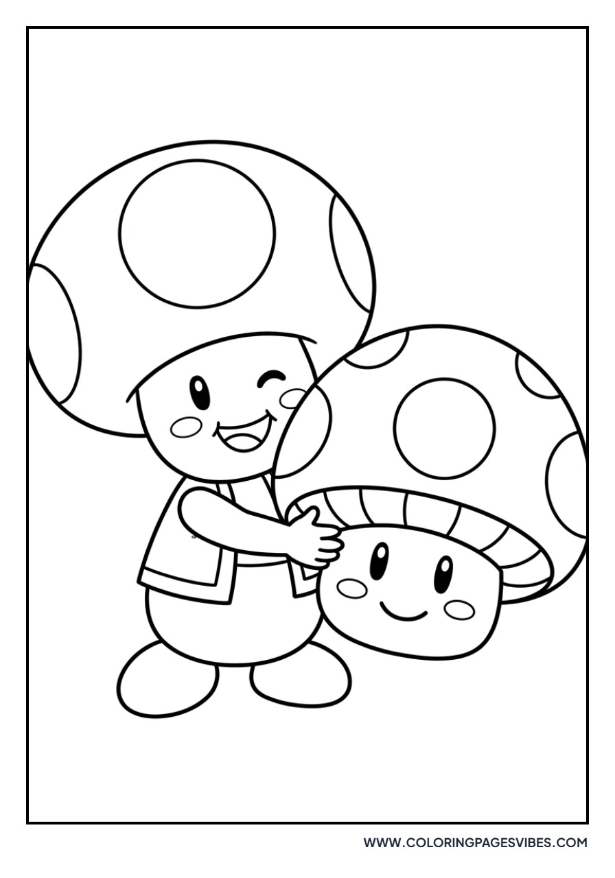 Toad with 1-Up Mushroom