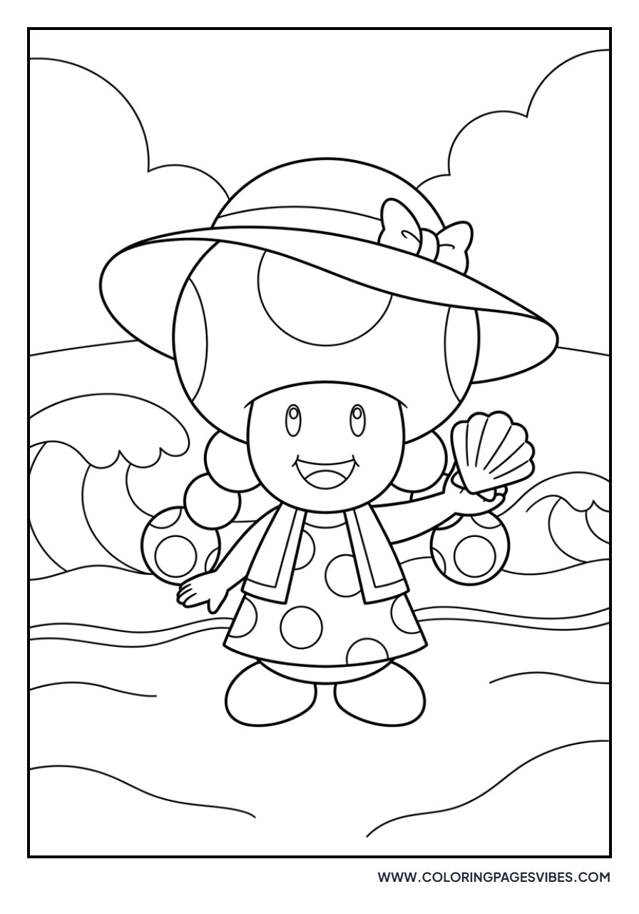 Toadette at the Beach