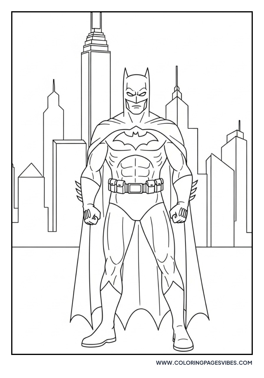 Batman Guarding Gotham Skyline