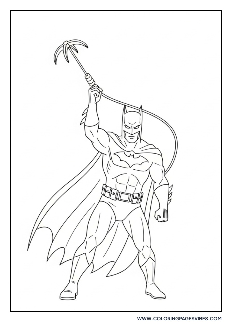 Batman Holding Grappling Hook