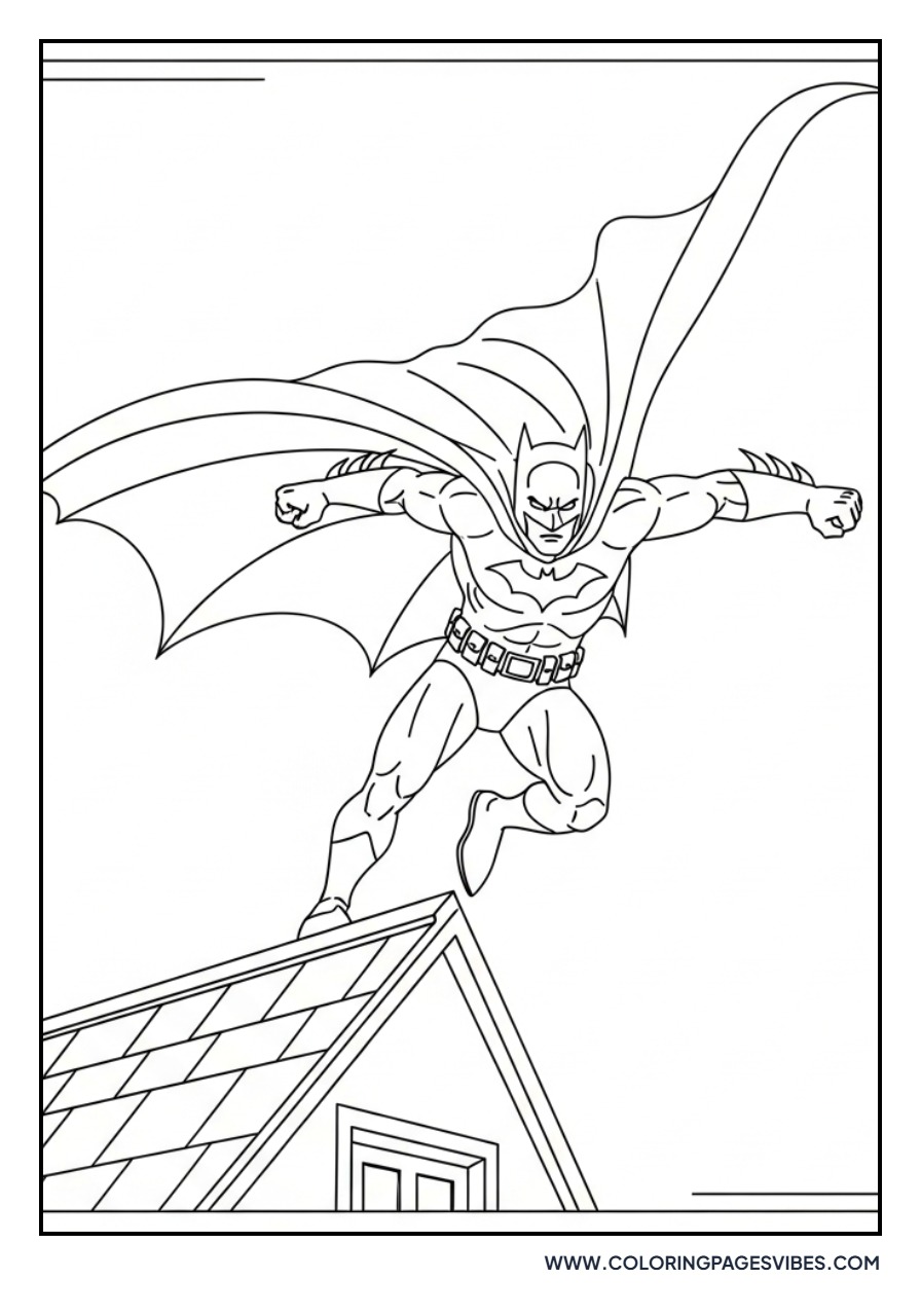 Batman Jumping from Roof