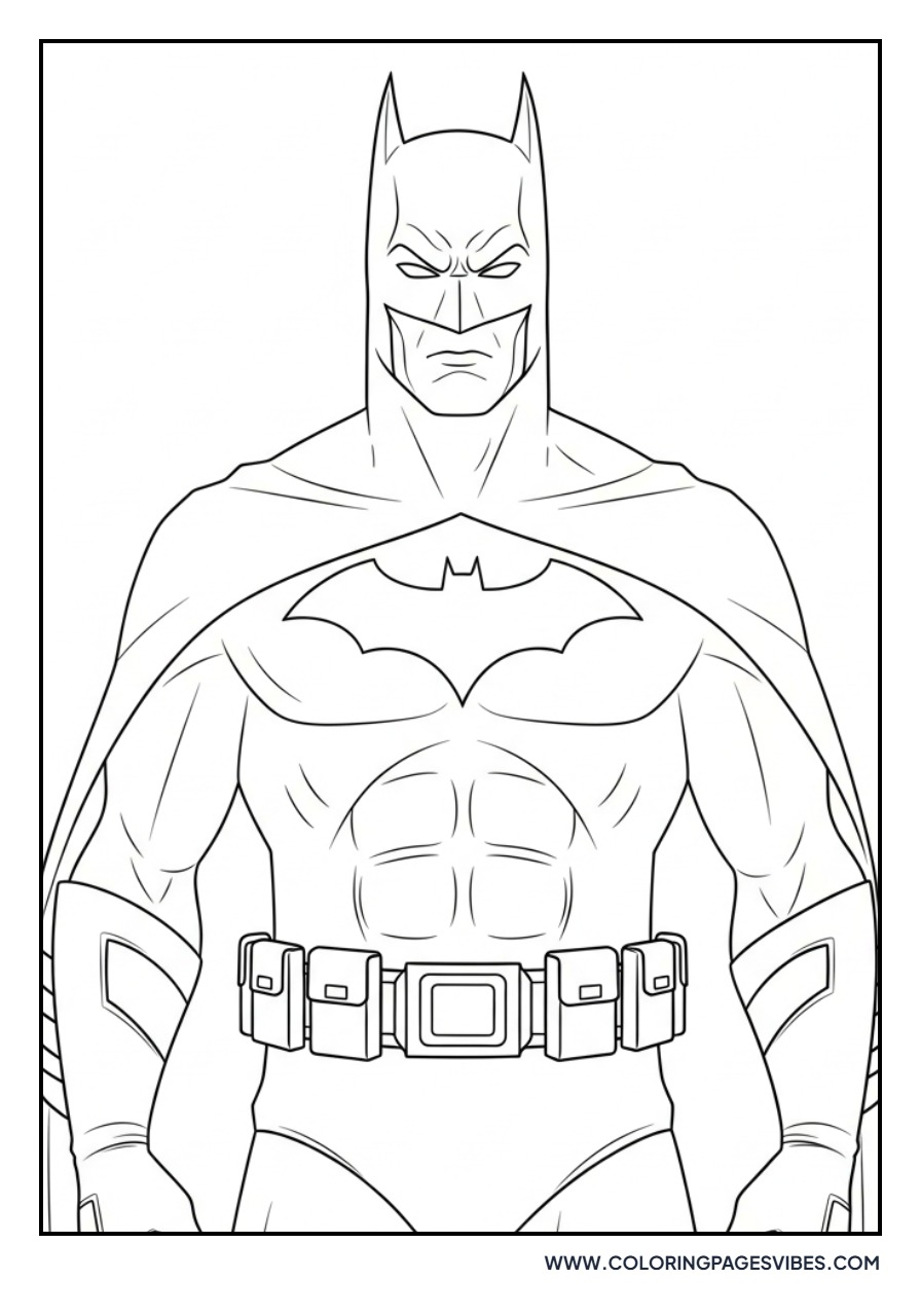 Batman Showing Utility Belt