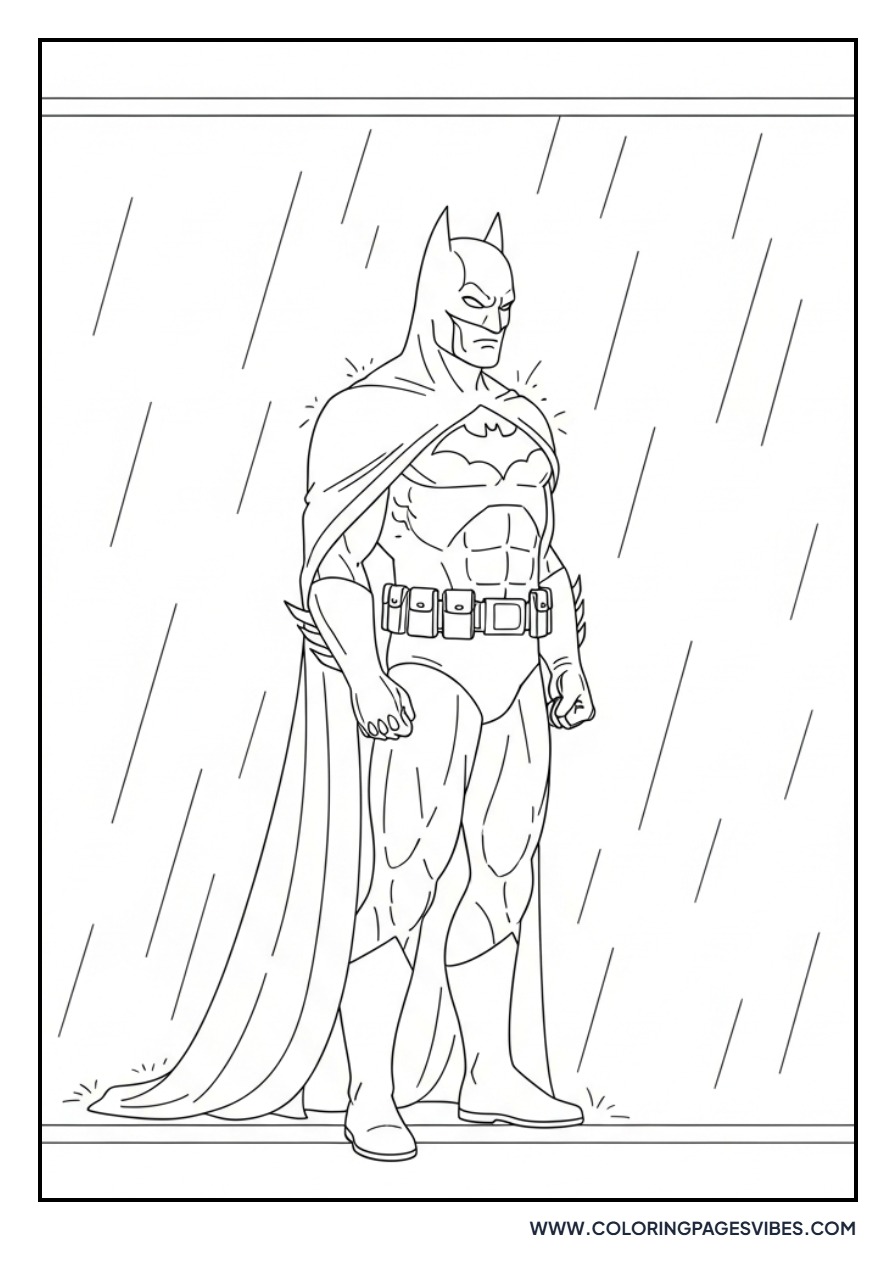 Batman Standing in Rain