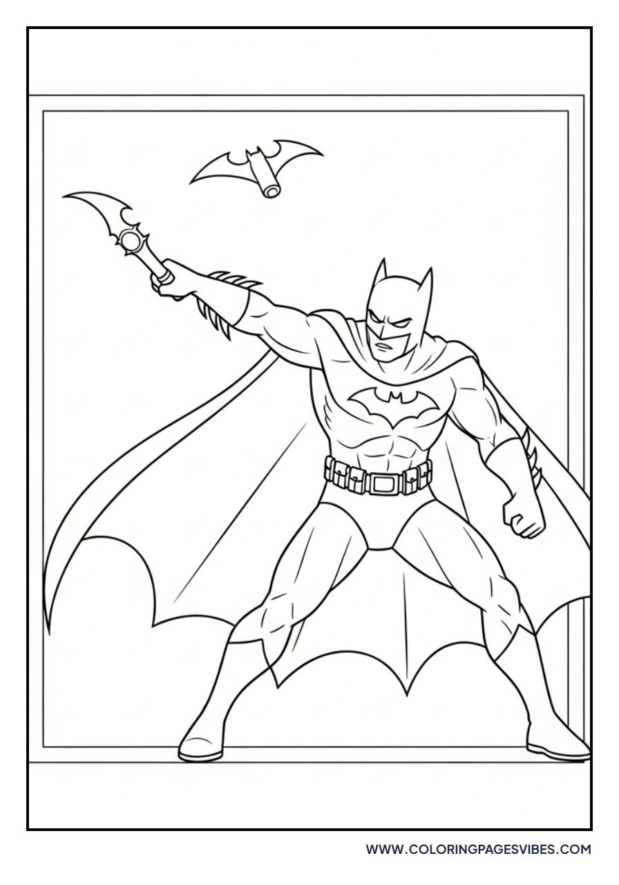 Batman Throwing Batarang