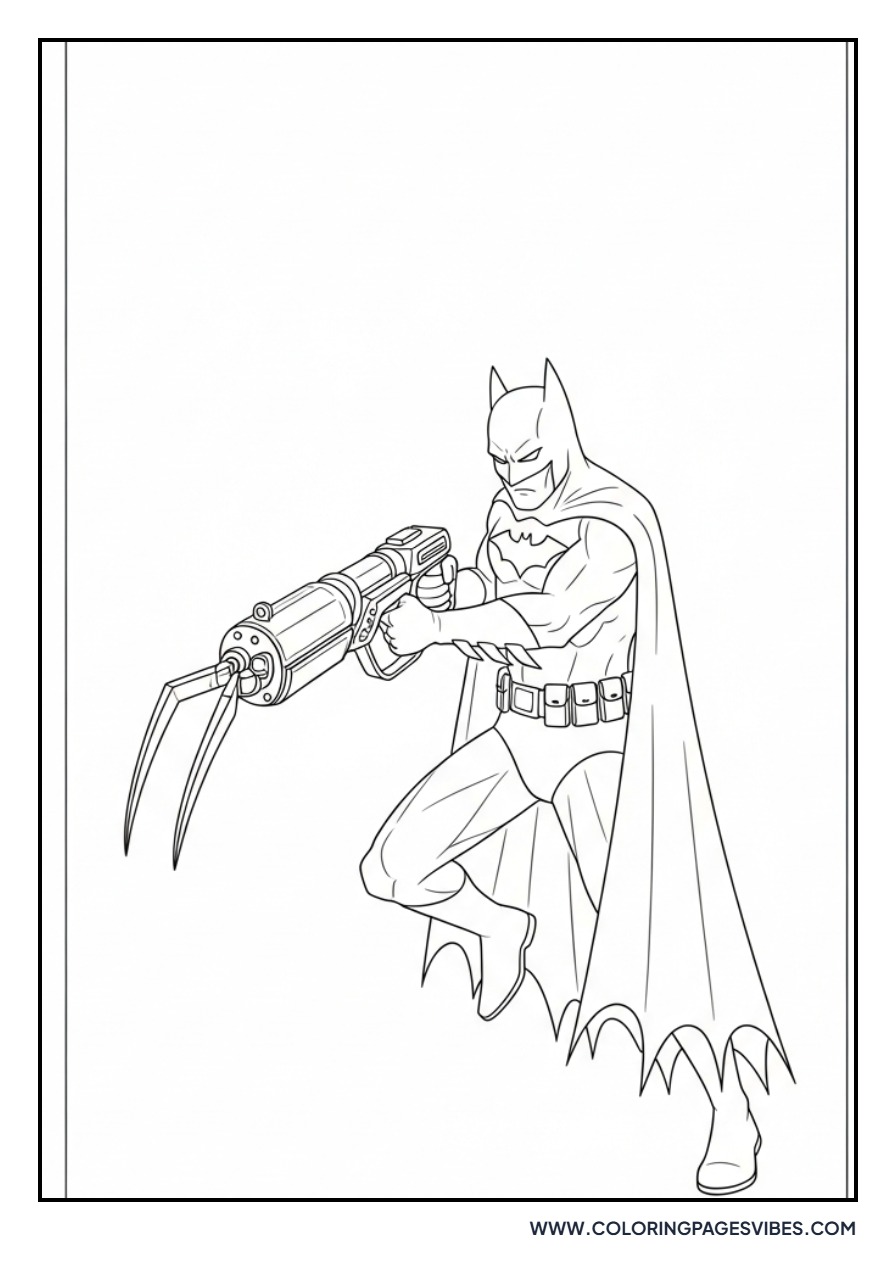 Batman Using Grappling Gun