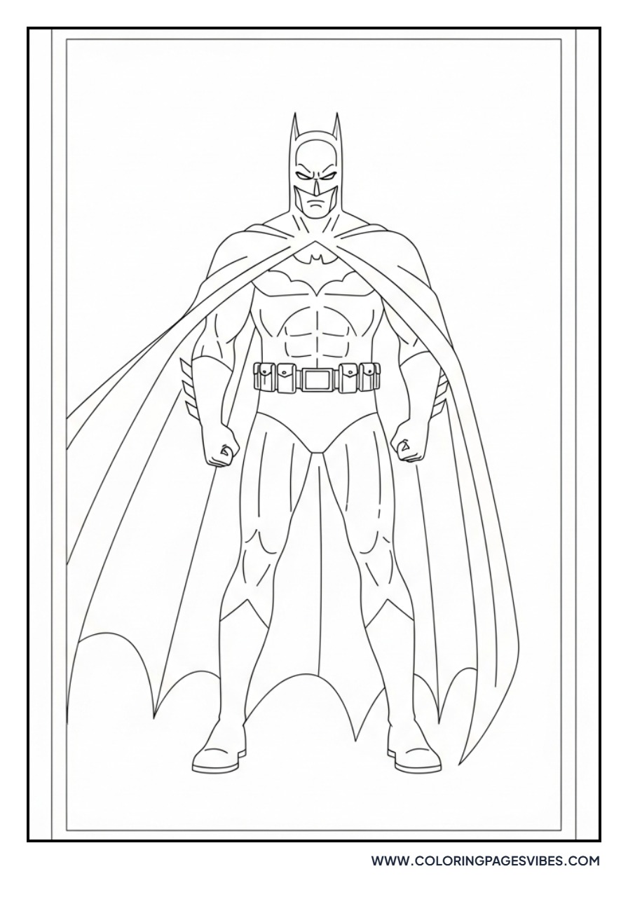 Batman With Cape Blowing