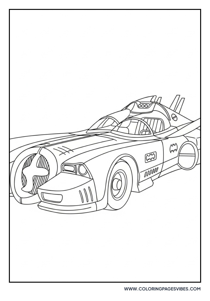 Classic Batmobile Driving