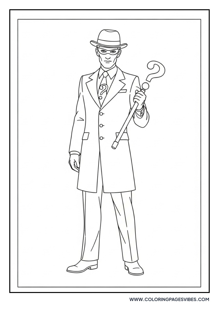 Riddler Holding Cane