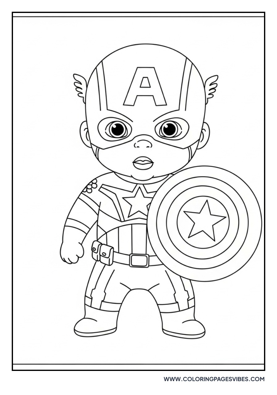 Baby Captain America Character