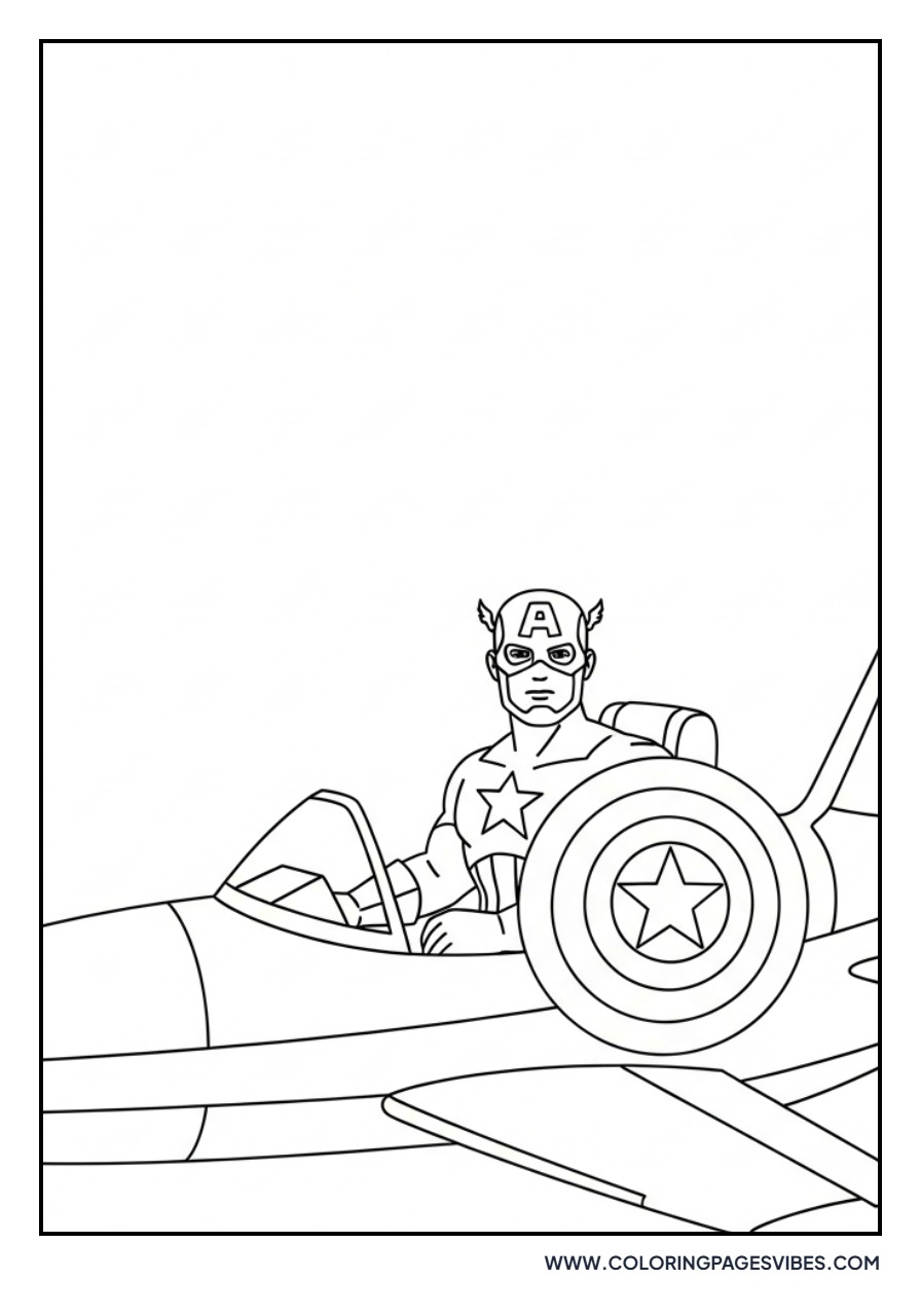 Captain America Flying Jet