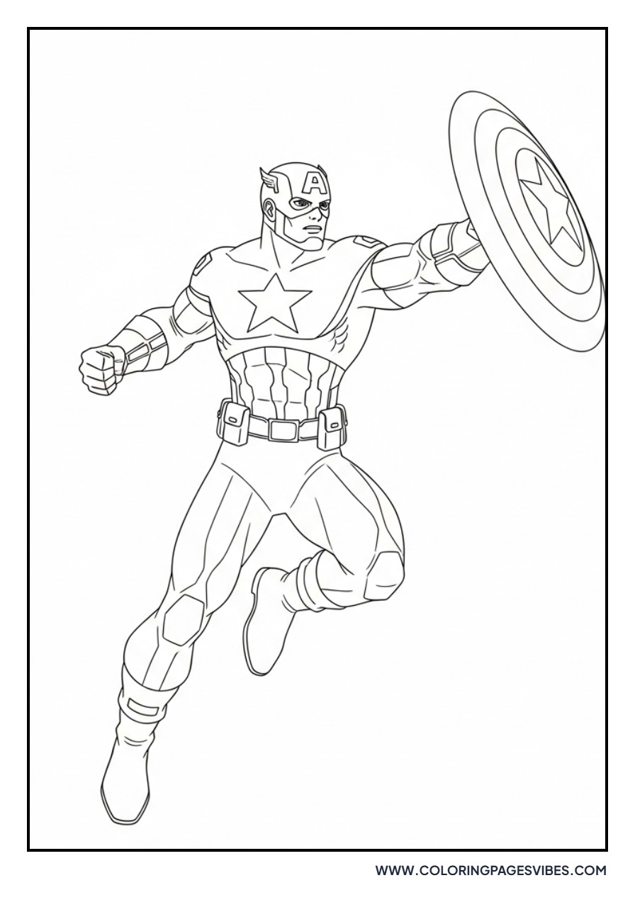 Captain America Flying Shield Throw