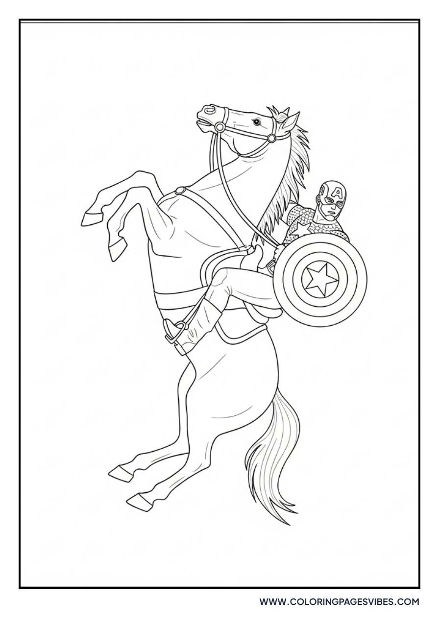 Captain America Galloping Horse