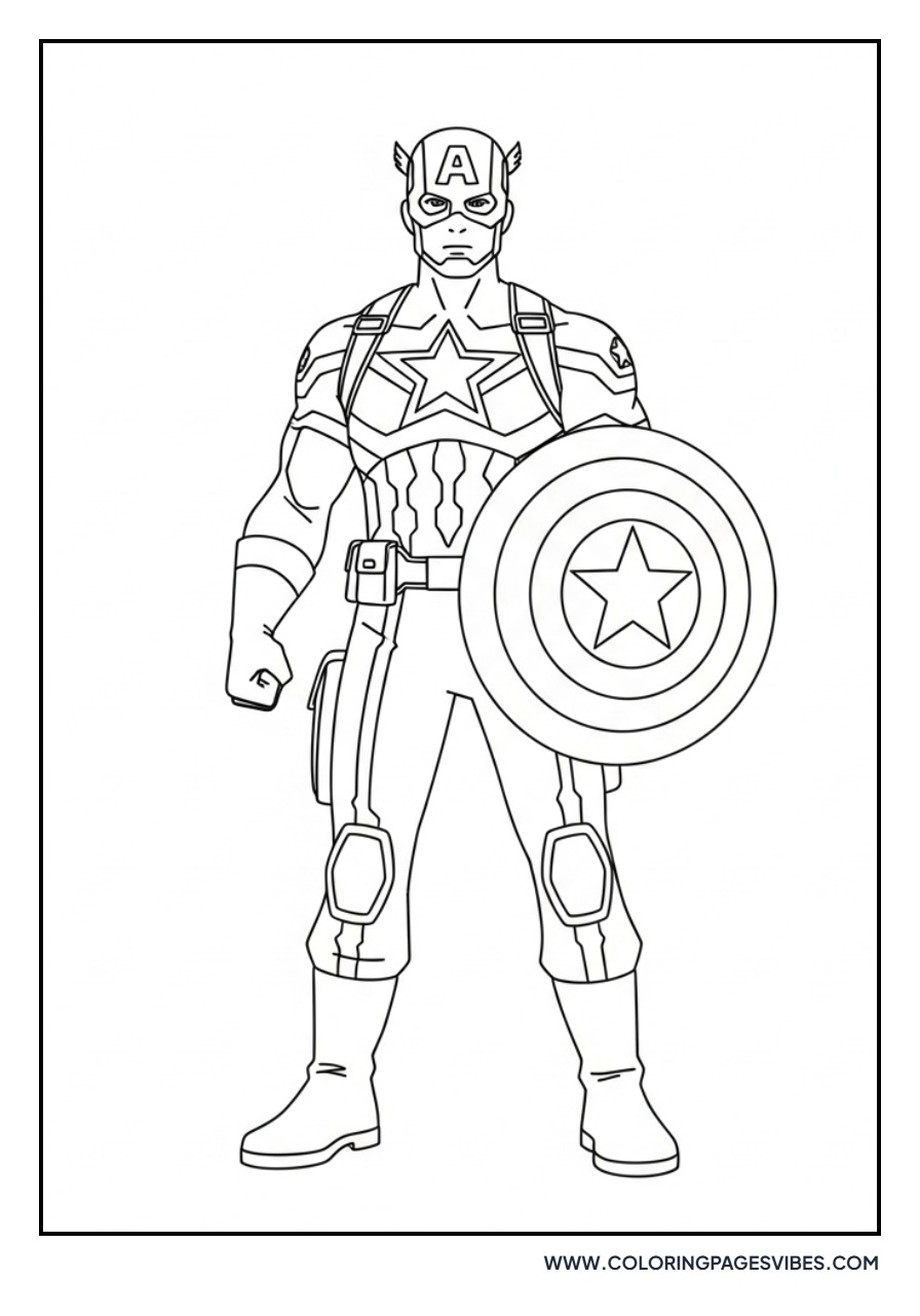 Captain America Guarding