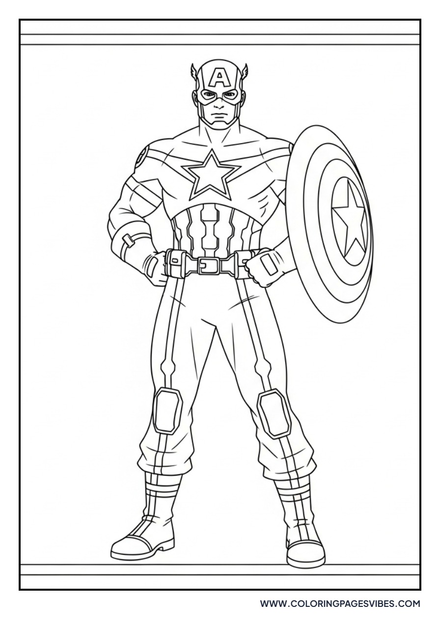 Captain America Hero Pose