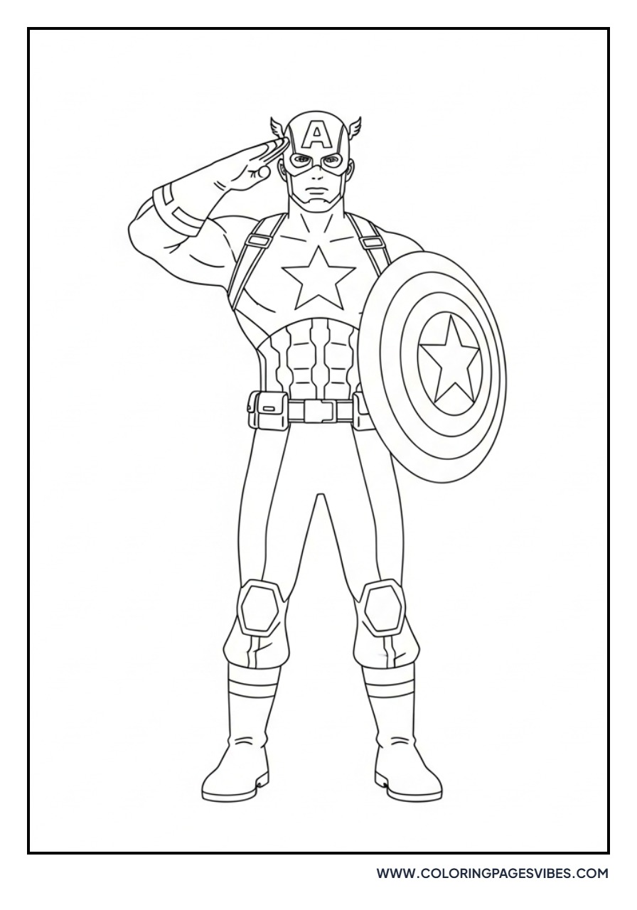 Captain America Heroic Salute