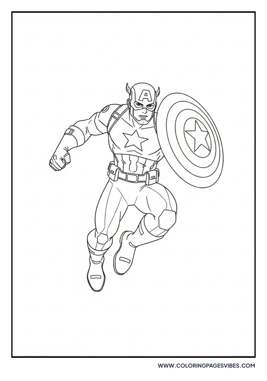 Captain America Jumping High