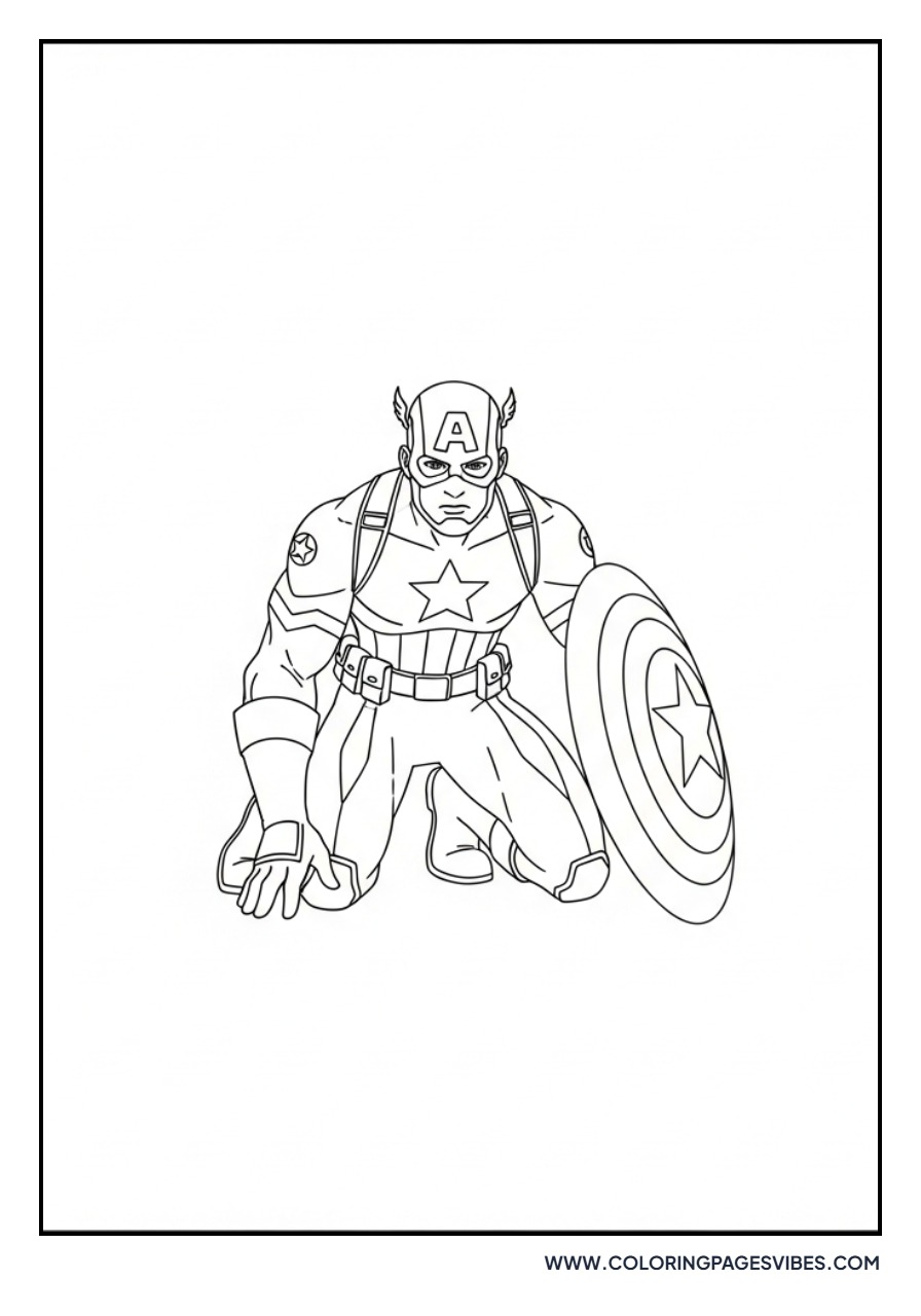 Captain America Landing Pose