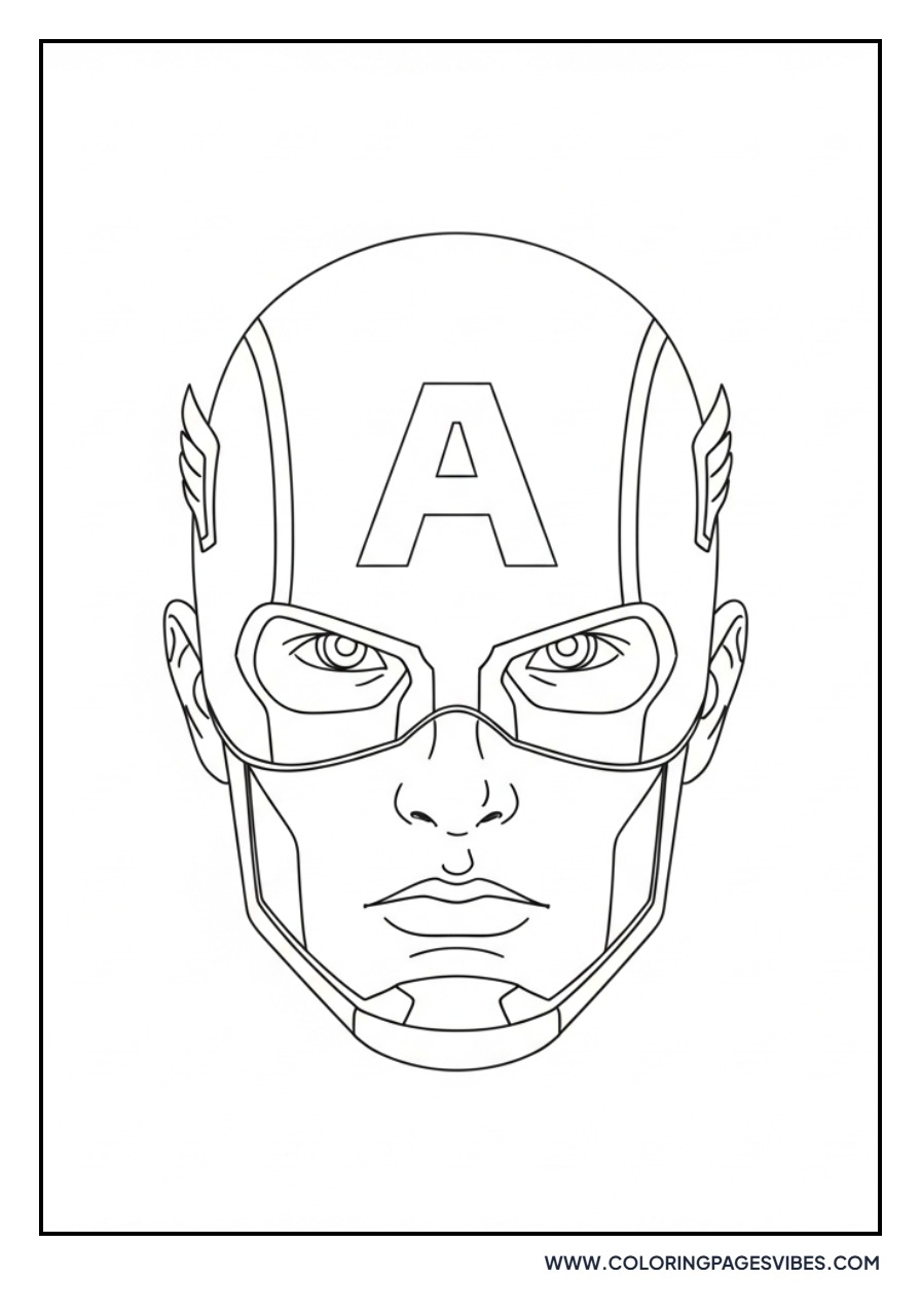 Captain America Mask Detail