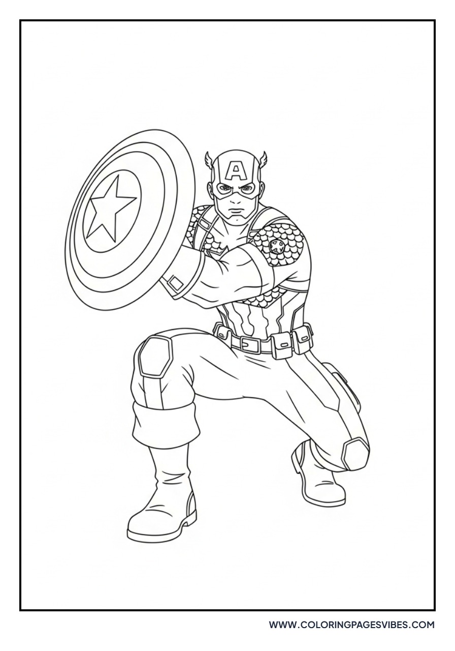 Captain America Ready for Battle