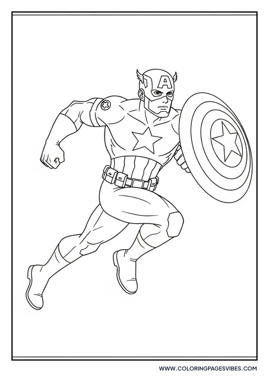 Captain America Running Fast