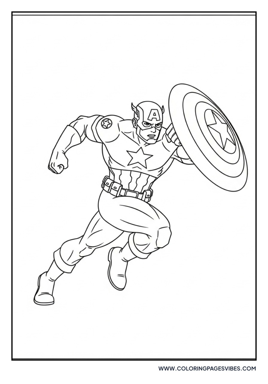 Captain America Running Shield