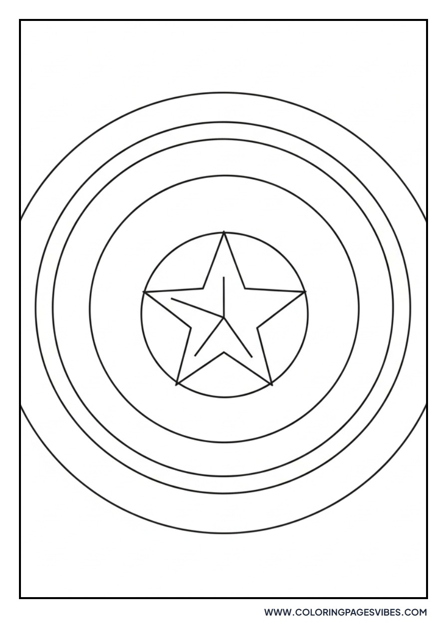 Captain America Shield Round