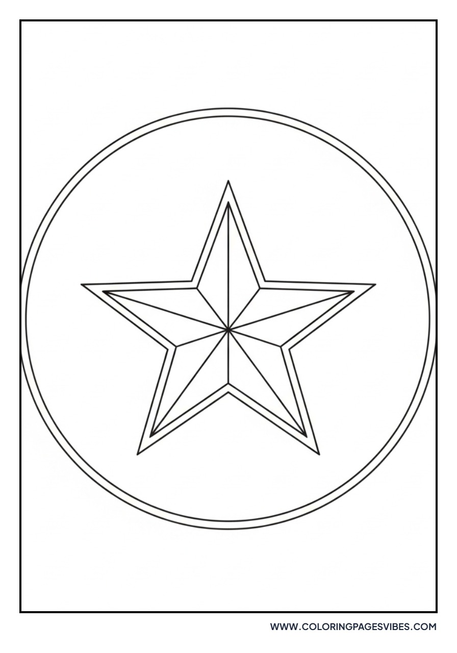 Captain America Shield Star Symbol