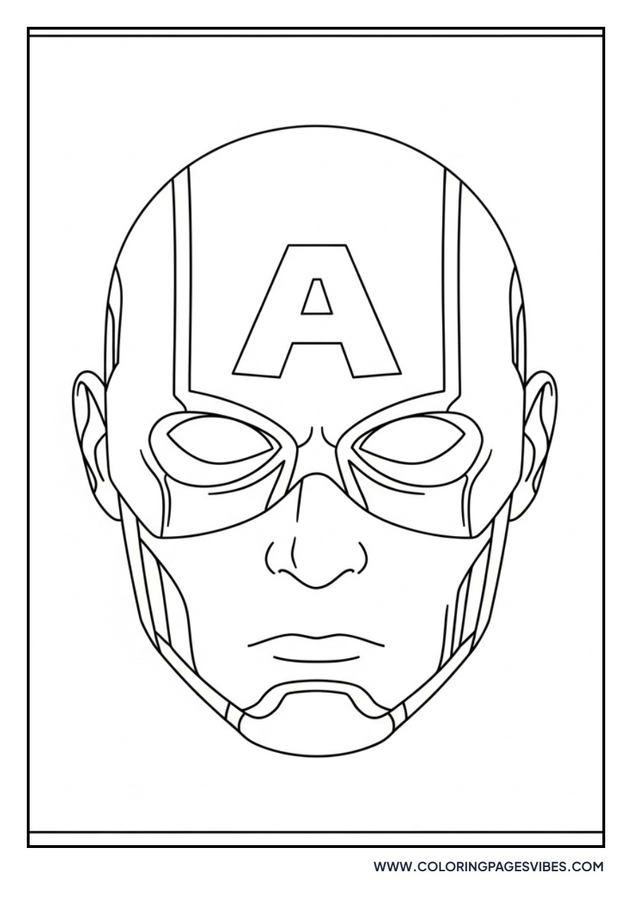 Captain America Simple Mask