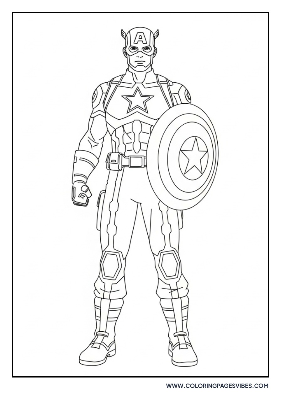 Captain America Standing Proud
