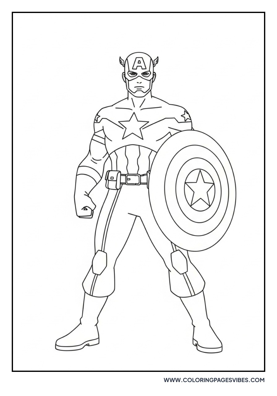 Captain America Strong Stance