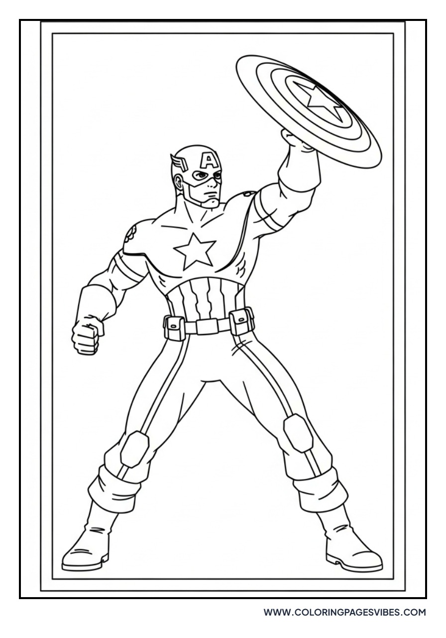 Captain America Throwing Shield