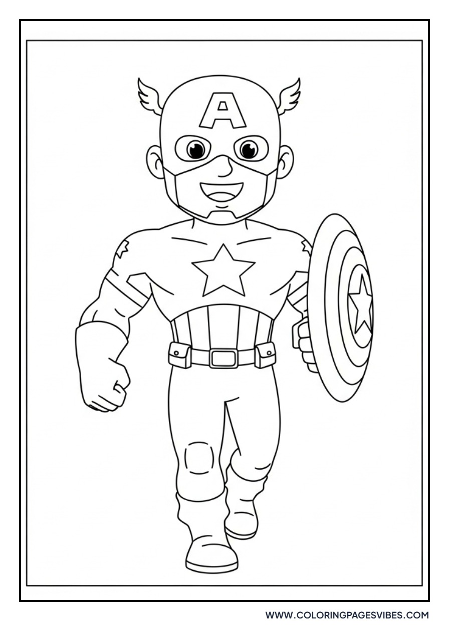 Captain America Walking Happy
