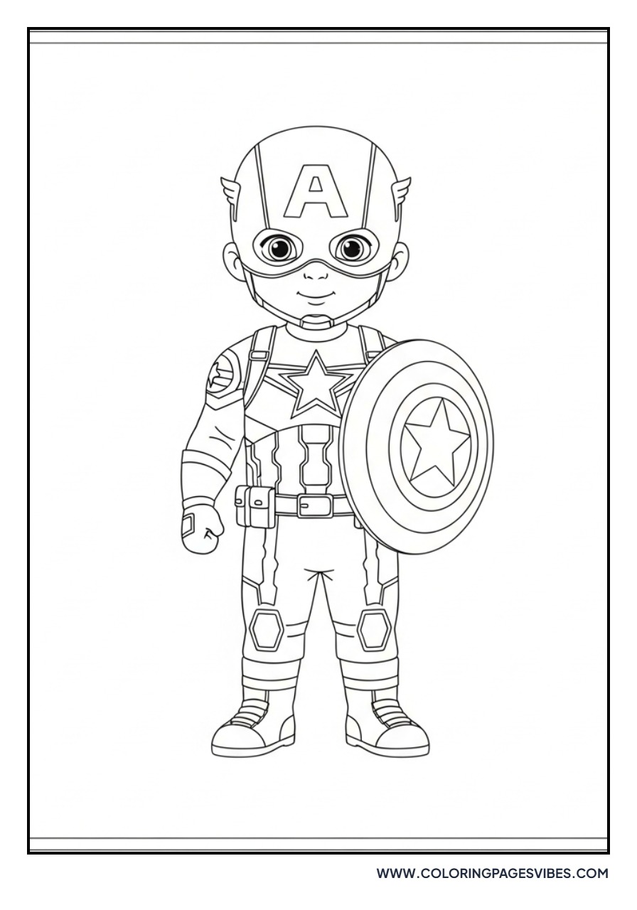 Happy Captain America Kid